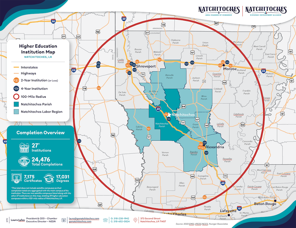 Natchitoches Education Map Png