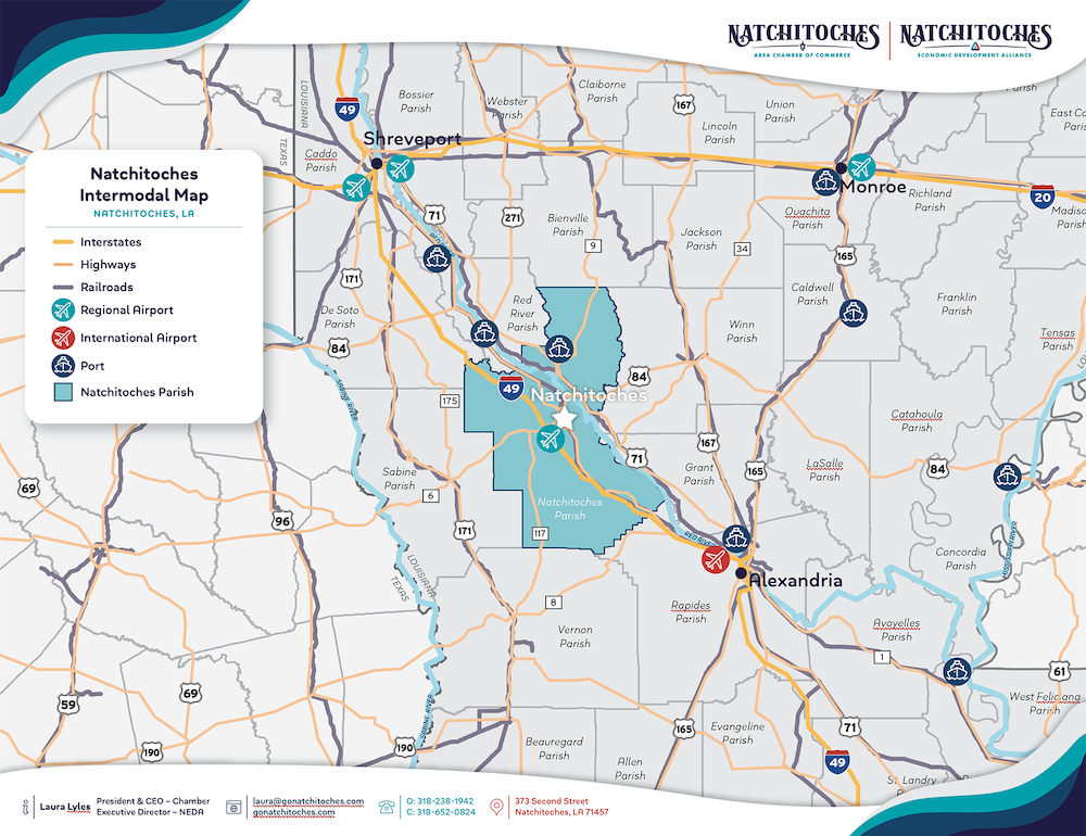 Natchitoches Intermodal Map Png